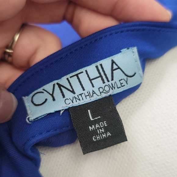 Cynthia Rowley Royal Blue Dress Size L - Picture 9 of 10